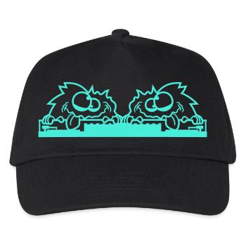 2 DJ Monster Freunde Horror Halloween Mischpult - Kinder Basecap - Schwarz - Vorne