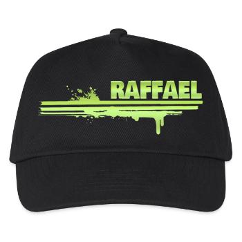 Farbklecks Raffael - Kinder Basecap - Schwarz - Vorne