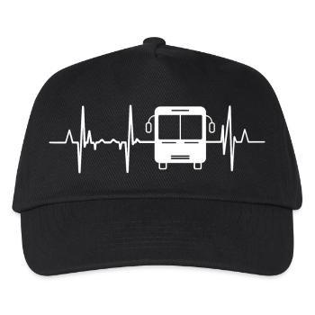 Bus Herzschlag - Kinder Basecap - Schwarz - Vorne