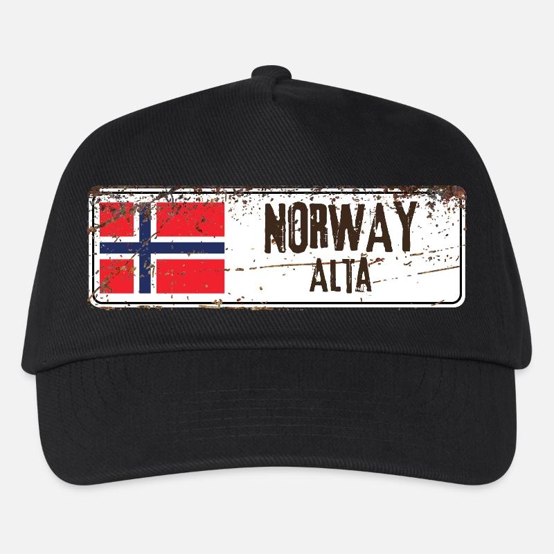 Alta Norwegen Flagge - Kinder Basecap - Schwarz