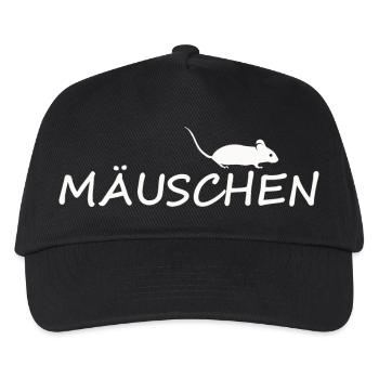 MÄUSCHEN - Kinder Basecap - Schwarz - Vorne