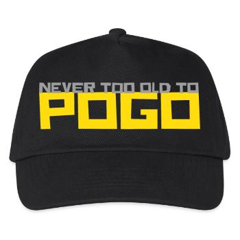 never too old to pogo - Kinder Basecap - Schwarz - Vorne