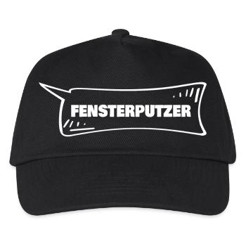 Window cleaner as speech bubble - Kids’ Baseball Cap - black - Front