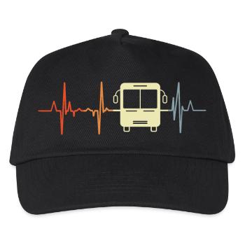 Bus Heart Rate - Kids’ Baseball Cap - black - Front