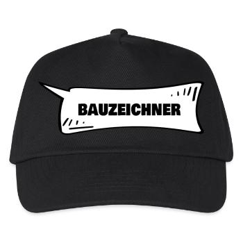Sprechblase Bauzeichner - Kinder Basecap - Schwarz - Vorne