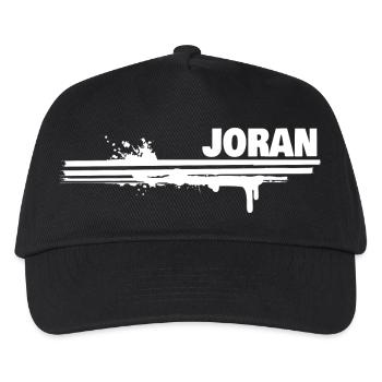 Farbklecks Joran - Kinder Basecap - Schwarz - Vorne