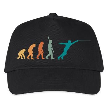 Evolution Escrime Retro - Casquette de baseball Enfant - noir - Devant