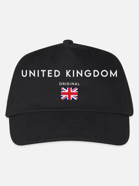 Flagge des Vereinigten Königreichs, britischer Stolz - Kinder Basecap - Schwarz