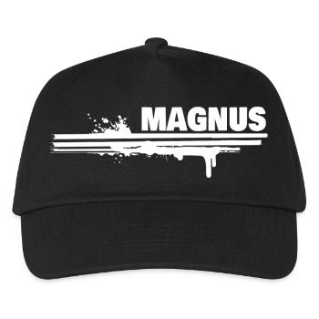 Farbklecks Magnus - Kinder Basecap - Schwarz - Vorne