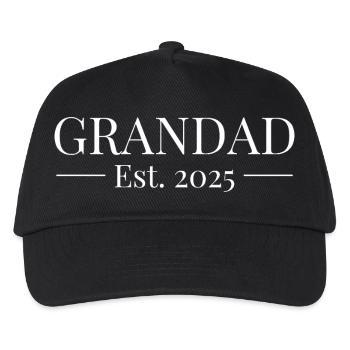 Grandad Established 2025 - Kids’ Baseball Cap - black - Front