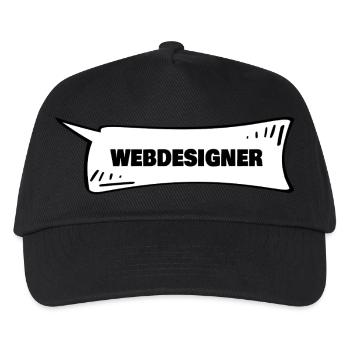 Concepteur Web de bulles de dialogue - Casquette de baseball Enfant - noir - Devant
