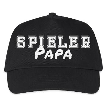 Spieler Papa - Kinder Basecap - Schwarz - Vorne