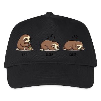Paresseux Manger Dormir Dormir - Casquette de baseball Enfant - noir - Devant