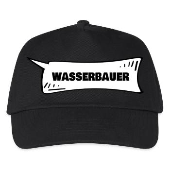 Wasserbauer als Sprechblase - Kinder Basecap - Schwarz - Vorne
