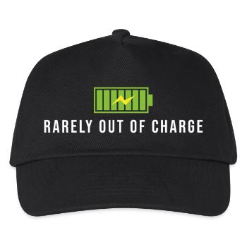 rarely out off charge e bike akku e-auto spruch - Kinder Basecap - Schwarz - Vorne