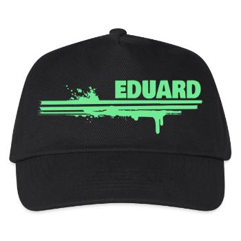 Farbklecks Eduard - Kinder Basecap - Schwarz - Vorne