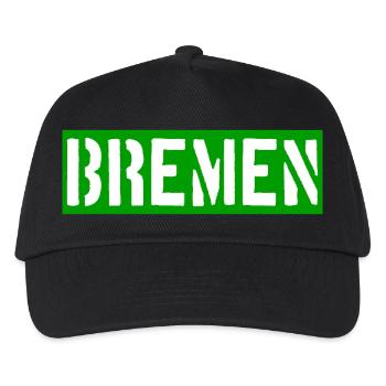 Bremen - Weser - Werder - Hansestadt - Kinder Basecap - Schwarz - Vorne