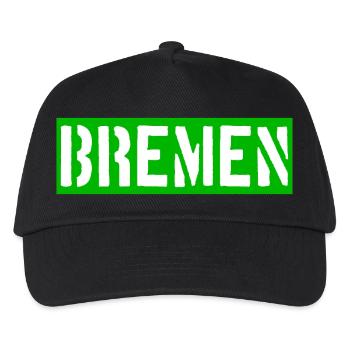 Bremen - Weser - Werder - Hansestadt - Kinder Basecap - Schwarz - Vorne