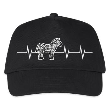 Heartbeat of a Zebra - Kinder Basecap - Schwarz - Vorne