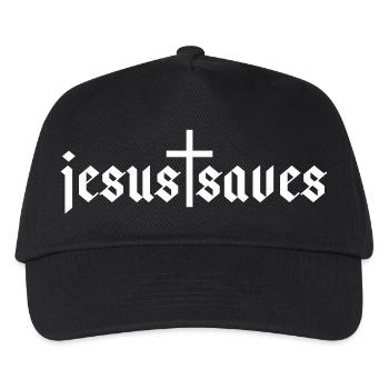 jesus saves - Kids’ Baseball Cap - black - Front