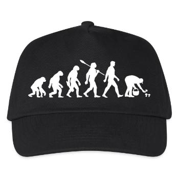 Evolution Pilzsammler, Pilze sammeln - Kinder Basecap - Schwarz - Vorne