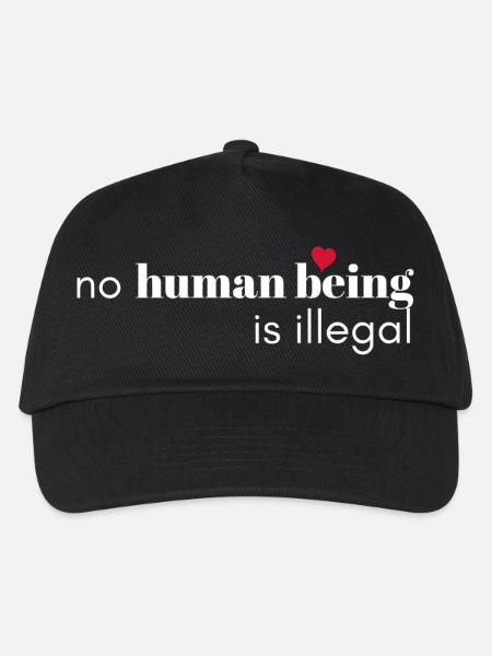 Kein Mensch ist illegal - Kinder Basecap - Schwarz