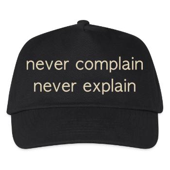 never - Kinder Basecap - Schwarz - Vorne