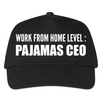 Work from home level : pajamas ceo - Casquette de baseball Enfant - noir - Devant