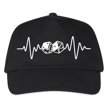 Dice heartbeat - Kids’ Baseball Cap - black - Front