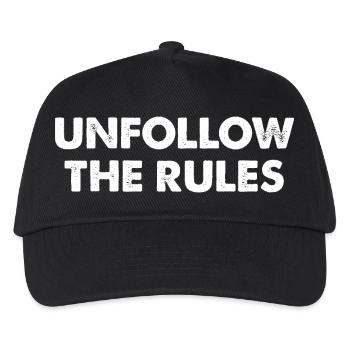 Unfollow The Rules - Kinder Basecap - Schwarz - Vorne