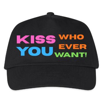 Fierté / CSD / LGBTQ+ Design « Kiss » - Casquette de baseball Enfant - noir - Devant