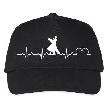 Gesellschaftstanz Hartschlag EKG Tänzer Walzer Tango - Kinder Basecap - Schwarz - Vorne