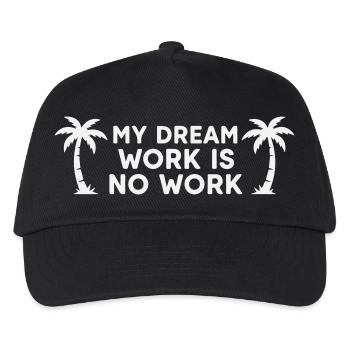 Mon travail de rêve n’est pas un travail - Palm Tree White - Casquette de baseball Enfant - noir - Devant
