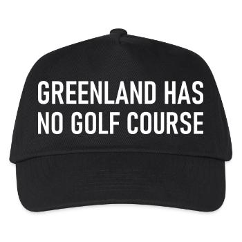 Greenland has no Golf Course - Grönland Golfplatz - Kinder Basecap - Schwarz - Vorne