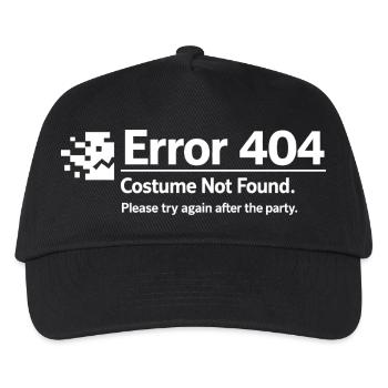 Error 404 Costume Not Found - Kinder Basecap - Schwarz - Vorne