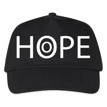 HOPE white - Kids’ Baseball Cap - black - Front