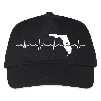 Minimalist Florida Heart Souvenir Sunshine State - Kids’ Baseball Cap - black - Front