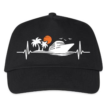 Cruise Heartbeat Holiday Cruise Ship - Kids’ Baseball Cap - black - Front