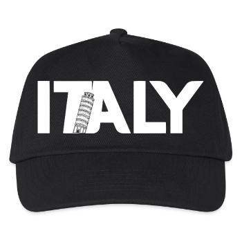 Italien Schiefer Turm von Pisa Italiener Italien - Kinder Basecap - Schwarz - Vorne