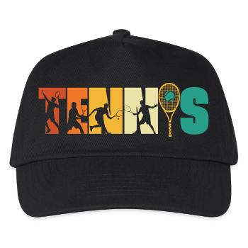 Retro Tennis Vintage Player Court Style - Kids’ Baseball Cap - black - Front