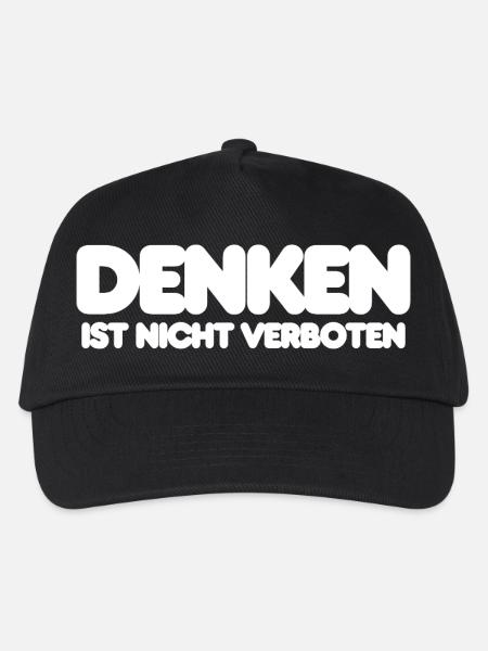 DENKEN IST NICHT VERBOTEN - WEISSER IT SPRUCH - Kinder Basecap - Schwarz