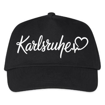 Karlsruhe Herzschlag - Kinder Basecap - Schwarz - Vorne