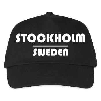 Stockholm, Schweden - Kinder Basecap - Schwarz - Vorne
