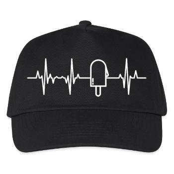 Mein Herz schlägt für Wassereis - Kids’ Baseball Cap - black - Front