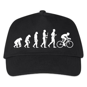 Evolution to a cyclist - Kids’ Baseball Cap - black - Front