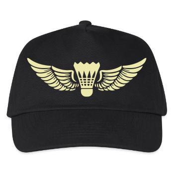 Emblème de badminton Wing - Casquette de baseball Enfant - noir - Devant
