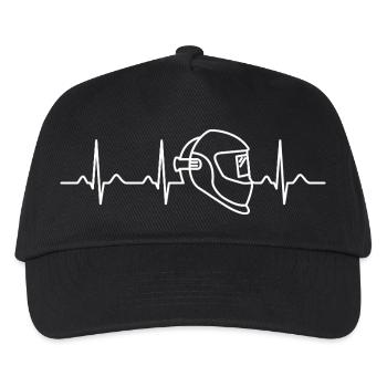 Welder Heartbeat Tradesman Welding Gift - Kids’ Baseball Cap - black - Front