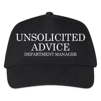 Unsolicited advice – department head joke - Kids’ Baseball Cap - black - Front