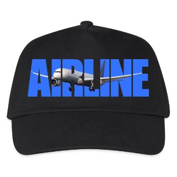 Typographie aérienne avec coupe d’avion - Casquette de baseball Enfant - noir - Devant