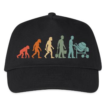  Bauarbeiter Maurer-Handwerker Baustellen-Maurer - Kinder Basecap - Schwarz - Vorne